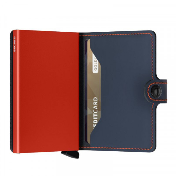 SECRID Miniwallet Matte Night blue & Orange